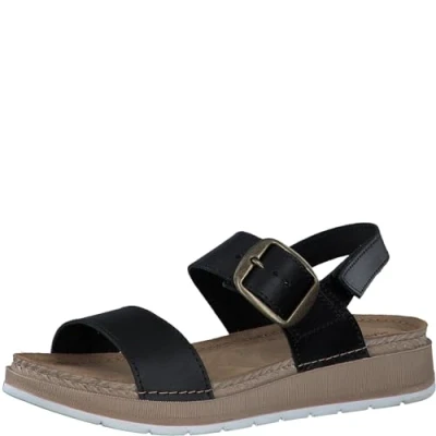 Imagen de MARCO TOZZI Sandalia de tacón para Mujer, Piel Suave, Plantilla Feel Me 2 28900 42, talón, Negro, 38 EU