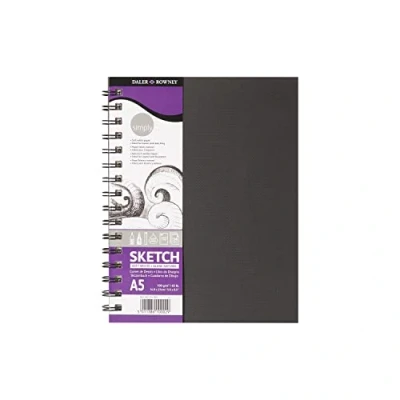 Imagen de Daler Rowney Simply Cuaderno Dibujo Espiral Papel Blanco Natural Microperforado A5 100G/M²