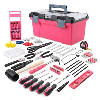 Imagen de Hi Spec Apollo Juego de Herramientas Completo en Rosa 170 Piezas. Maletin Manuales para Reparacion, Mantenimiento y Bricolaje el Hogar, Oficina, Taller. Con Caja Transporte