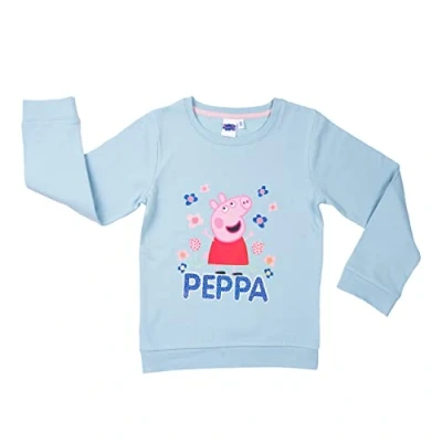 Imagen de United Labels Jersey Peppa Pig para niña Sudadera infantil (parte superior), color azul, 110 116