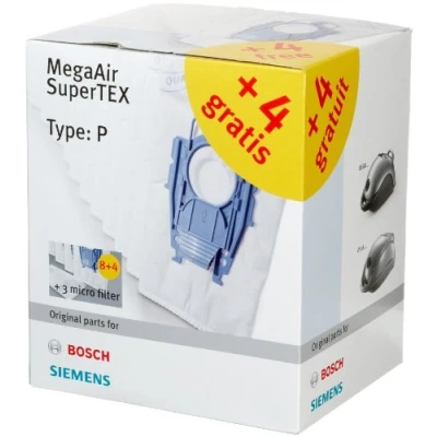Imagen de Bosch BBZ123FP G12 Bolsa tipo P con tres microfiltros para aspiradora