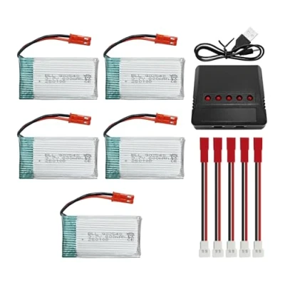 Imagen de 4pcs 3.7v 800mAh batería con 4 en 1 Cargador para MJX X400 X400W X800 Sky Viper S670 V950HD V950Str S1750 V450 HS110 HS200 HS200W HS110W Drone de Piezas Repuesto RC Helicopter