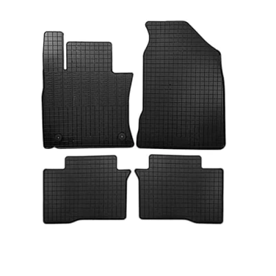 Imagen de AutoStyle CK RSY01 Juego de alfombrillas suelo caucho macizo delante y detrás 4 negro