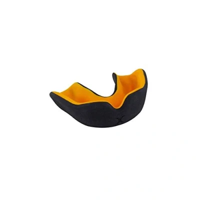 Imagen de Gilbert X Brace Dual Density Protector bucal, Juventud Unisex, Negro/Naranja, Junior