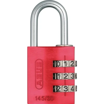 Imagen de Abus 145/30_ROJO Candado aluminio combinacion 30mm 3 dígitos rojo