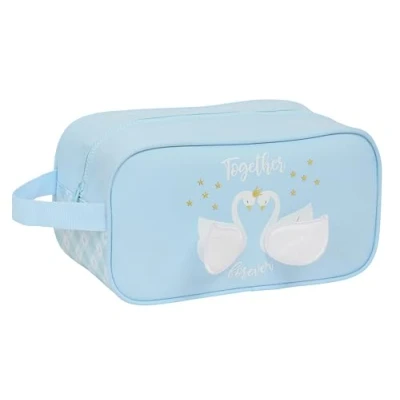 Imagen de Glowlab CISNES Zapatillero Mediano, Multiusos, Portatodo, Deporte, Extraescolares, Fútbol, Cómodo y Versátil, 29x14x15 cm, Color Azul Claro
