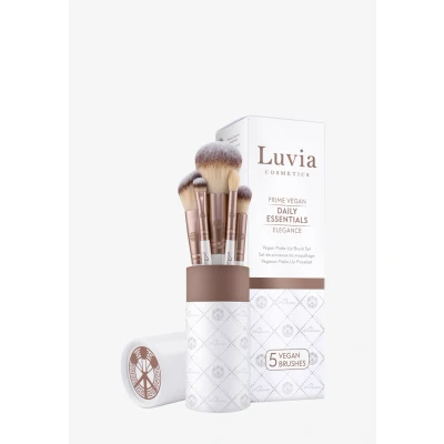 Imagen de Set de Pinceles maquillaje Luvia, Daily Essential Set, para polvos y ojos, 5 cosméticos veganos,