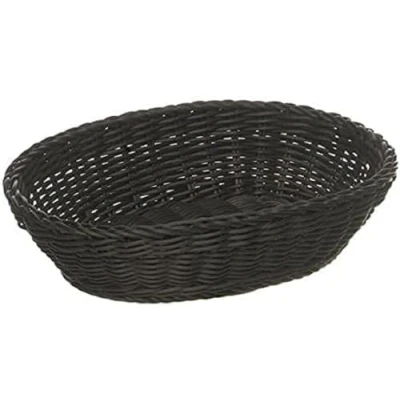 Imagen de cesta APS, ovalada &quot;PROFI LINE&quot; Cesta, de mimbre polipropileno Dimensiones: 32 x 23 cm/Altura: 7 cm/Color: Negro