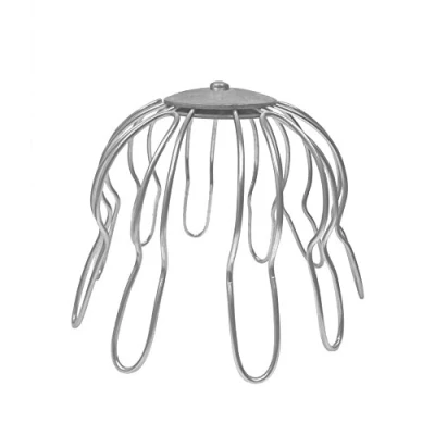 Imagen de Sarei Recogedor de hojas galvanizado DN 80, colector para mantener el bajante despejado, protege contra obstrucciones