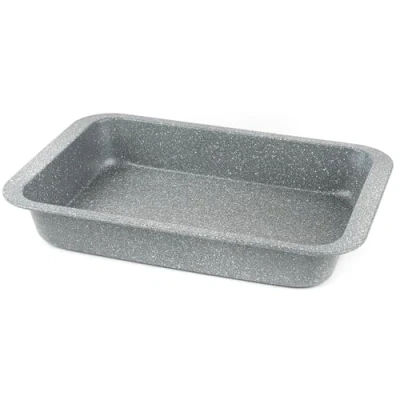 Imagen de Salter BW02774G Fuente Para Horno De La Colección Marblestone, 36cm, Rustidera, Antiadherente, Bandeja Hornear, Fácil Limpiar, Molde Apto Hornos Hasta 220C, Gris, 36 cm