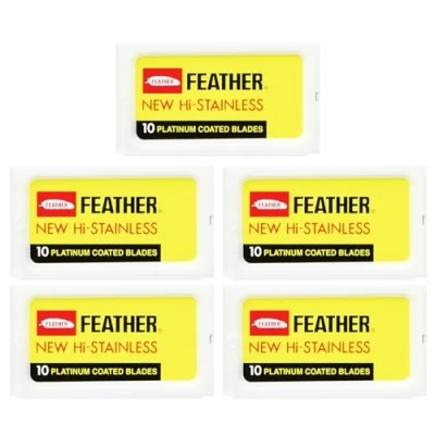 Imagen de Feather 50 cuchillas de afeitar doble hilo