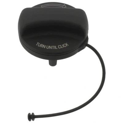 Imagen de FEBI BILSTEIN 45359 Tapa, depósito de combustible no cerrable Plástico negro con cinta soporte BMW: 3 Berlina, Compact, X3, MINI: Hatchback