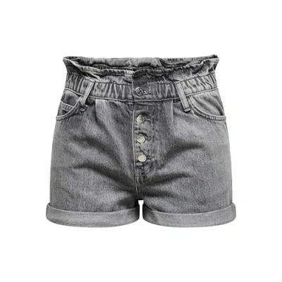Imagen de ONLY Onlcuba Life Paperbag Dnm Pantalones Cortos Noos, Gris Denim, S para Mujer
