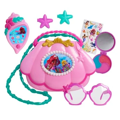 Imagen de Just Play Bolso Ariel Mer Mazing de Disney Junior con Accesorios, 8 Piezas, Juego simulación; Juguetes para niños a Partir 3 años