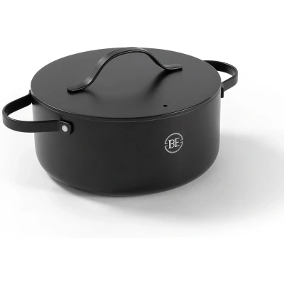 Imagen de BE Living Casserole with Lid Ø 28 cm . Ceramic non stick coating Suitable for all heat sources Black Cooktops PFAS free