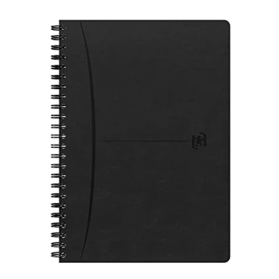 Imagen de Oxford Cuaderno Signature A5 Pequeños azulejos 5 mm Margé 160 páginas Encuadernación integral cubierta de piel sintética negro