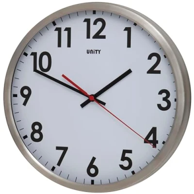 Imagen de Reloj de Pared Unity, Gairn, Barrido Silencioso, Blanco, 30 cm