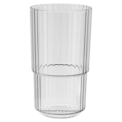 Imagen de APS Linea Vaso de plástico Tritan 0,5 litros, sin BPA, apilable, irrompible, reutilizable, apto para lavavajillas, 500 ml, transparente
