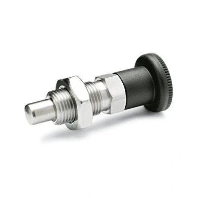 Imagen de ganter Norma Elementos, acero inoxidable de sus pernos fijación GN 817, con ranura para caravana, inoxidable, Rast lápiz químico niquelado, 1 pieza, negro, 817 5 CK NI