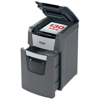 Imagen de Rexel Optimum Autofeed Destructora de Papel Alimentación Automática y Microcorte P5, 130 Hojas, Papelera Extraíble 44 Litros, 2020130M