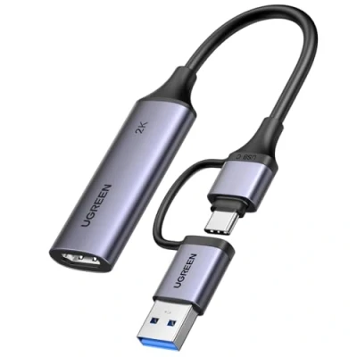 Imagen de UGREEN Tarjeta de Captura Video HDMI 4K 30Hz A USB C 3.0 2K 1080P para Streaming Grabación Juegos y Transmisión en Vivo Compatible con Quest 3 Switch 2 PS5 PS4