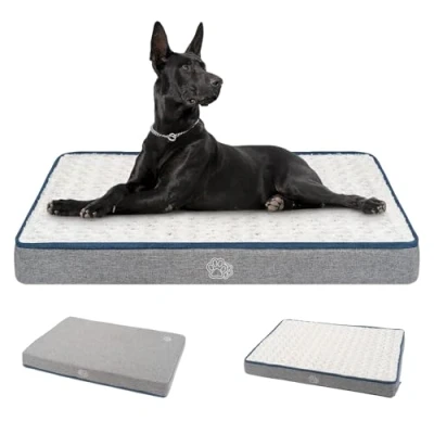 Imagen de EMPSIGN Cama Perro Mascotas Impermeable Doble Cara (Cálido y Frío), Funda Extraíble Lavable a Máquina, Alfombrilla de para Perros Grande Dormir (XX Large, Gris)