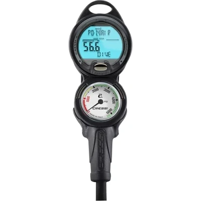 Imagen de Cressi Consola Leonardo Buceo Negro, 2 PSI