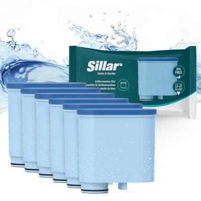 Imagen de Sillar 4x filtro de agua CLEANI para cafeteras Saeco y Philips Compatible con AquaClean CA6903/10 CA6903/22 CA6903 cal, cartucho