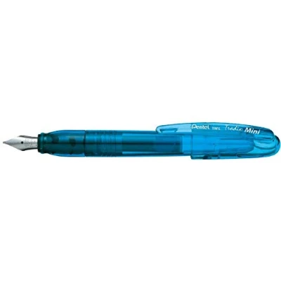 Imagen de Pentel Pluma Tradio formato MINI. Escritura en azul.