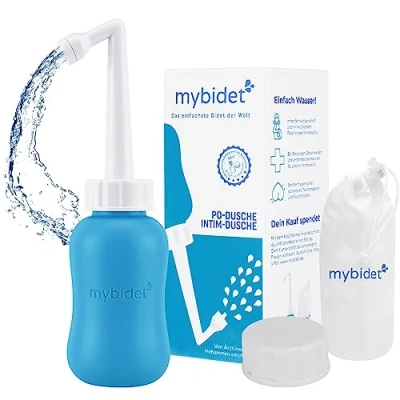 Imagen de Ducha íntima Premium MYBIDET 3.0 Po disponible en DM Drogeriemarkt y Rossmann, incluye accesorios, bolsa de viaje tapa, más fácil apretar, el puerperio