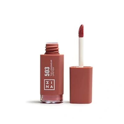 Imagen de 3INA MAKEUP The Longwear Lipstick 503 Labial Líquido Nude de Larga Duración con Acido Hialurónico para Hidratar los Labios Barra Matte Alta Pigmentación Vegan Cruelty Free