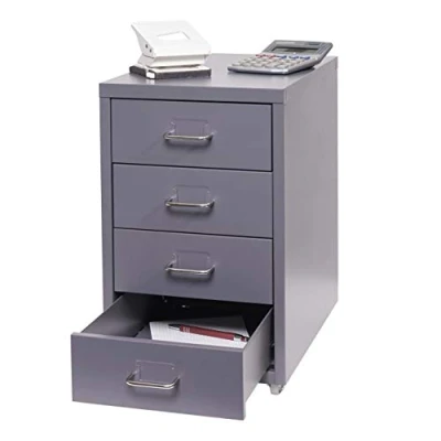Imagen de Mendler Boston T851 Cajonera con ruedas (acero, 48 x 28 41 cm, 4 cajones), color gris oscuro