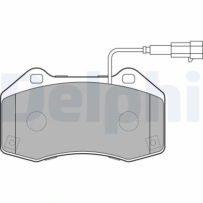 Imagen de DELPHI LP2280 Juego de pastillas freno con contacto avisador desgaste Chapa antichirridos sin accesorios ABARTH: 500 / 595 695 Hatchback