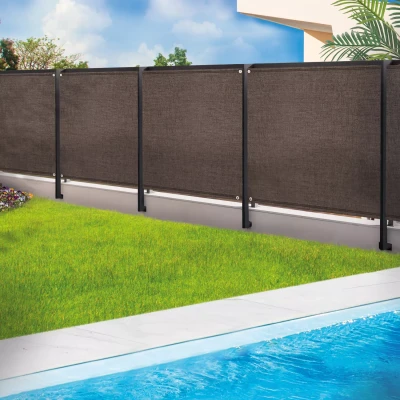 Imagen de idmarket brisa vue reforzado, 1,5 x 10 m topo 220 gr/m² Luxe Pro