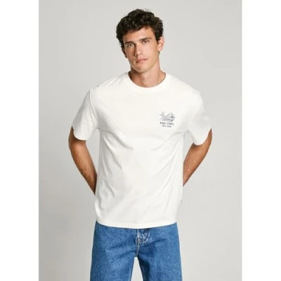 Imagen de Pepe Jeans SUAN TEE Camiseta estampada, Hombre, Talla: Large, Off white