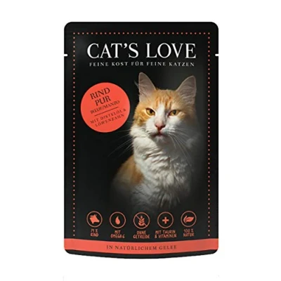 Imagen de Comida húmeda para gatos Cat&#039;s Love Classic de vacuno puro (24 x 85 g)
