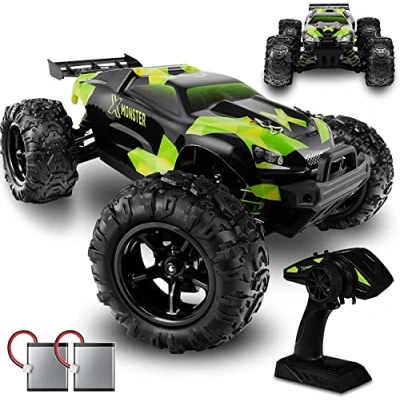 Imagen de Overmax X Monster 3.0 Coche RC 4x4, 45 km/h, Gran Tamaño 1:18, 2 Baterías 850 mAh, 100m Alcance, Suspensión Independiente, Certificado TUV, 40 Minutos de Juego sin Carga, Ideal para Niños 14+