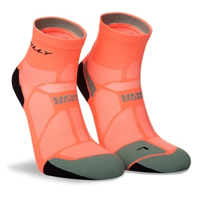 Imagen de Hilly Marathon Fresh Anklet Min Calcetines para Correr, Caramelo de neón/Salvia, S Unisex Adulto