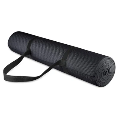 Imagen de BalanceFrom Go yoga Esterilla de multiusos antideslizante alta densidad con correa transporte, 1/4 pulgadas, color negro