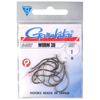 Imagen de Gamakatsu Worm 39 #1 (10pcs) Anzuelos para dropshot