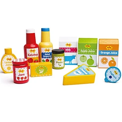Imagen de Bigjigs Juguetes Productos alimenticios refrigerados de Madera Jugar, Comida y personificaci?n la Infancia