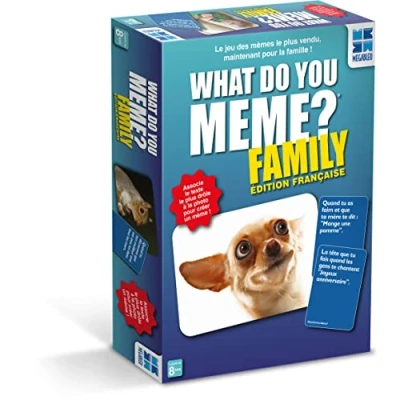 Imagen de Megableu What Do You Meme? Family Edition Francesa Juego de Cartas Ambiente Mesa Jugar en Familia o Entre Amigos A Partir 8 años