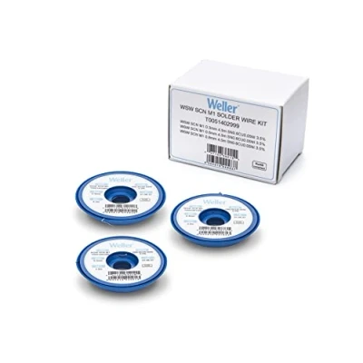 Imagen de Weller WSW SCN M1 (T0051402999) Kit De Alambre Soldadura Sin Plomo Ø 0,3 / 0,5 0,8mm, Aleación Sn99.3Cu0.6Ni0.05, Contenido Fundente 3.5%, 21g