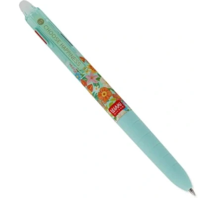 Imagen de Legami Bolígrafo de gel borrable en 3 colores, recargable, mango ergonómico, diámetro la punta 0,5 mm, tema Flowers