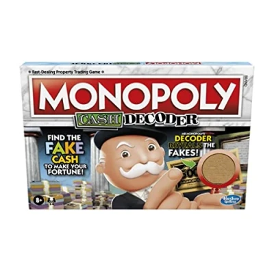 Imagen de Monopoly Cash Decoder Board Game for Families and Kids Ages 8 Up, Includes Mr. Monopoly&#039;s to Find Fakes, 2 6 Players