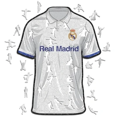 Imagen de Iconic Puzzles, Real Madrid Camiseta, ​​Producto Oficial, Puzzles de Madera para Adultos y Niños, 100% Sostenible, S, 150 Piezas