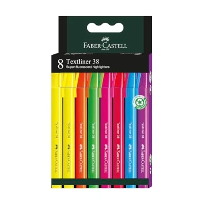 Imagen de Faber Castell Resaltador 38 colores neón, paquete de 8