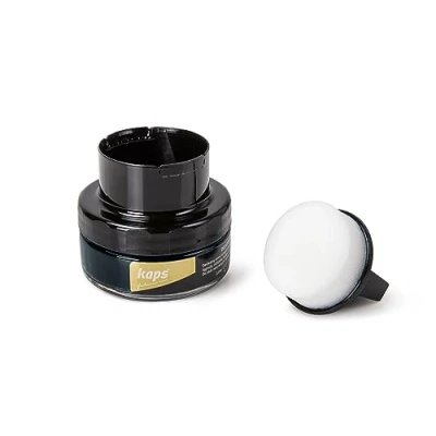 Imagen de Kaps Crema para Zapatos con Aplicador de Esponja, Cuidado Intensivo y Nutritivo del Cuero, Delicate, 70 Colores (117 azul marino)