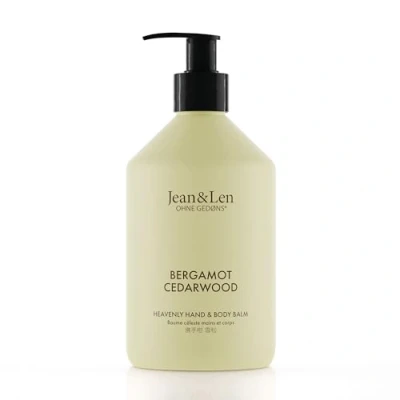Imagen de Jean &amp; Len Heavenly Hand Body Balm Bergamota y Cedro, para un cuidado perfumado, con aceite de argán manteca karité ecológicos, sin parabenos ni siliconas, 500 ml