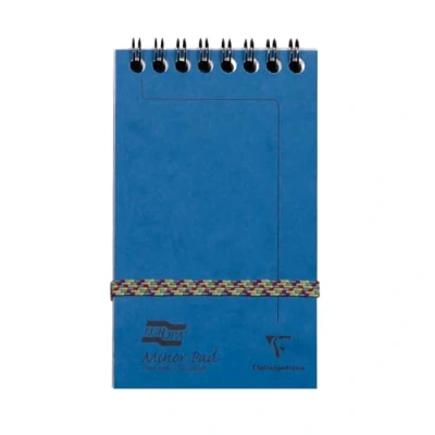 Imagen de Clairefontaine 482/1154Z Bloque de espiral con cabecera (7, 6 x 12, 2 cm), color azul